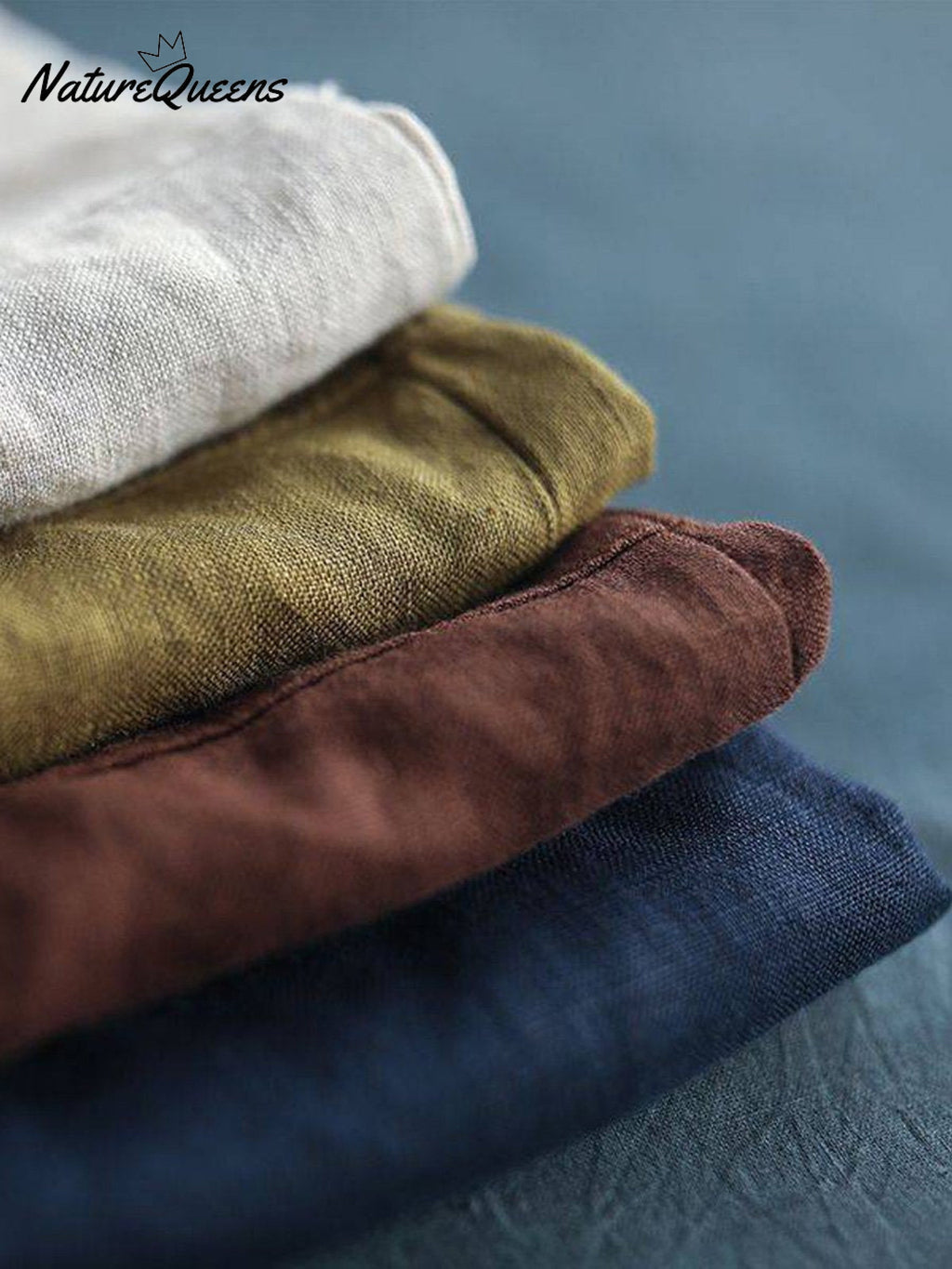 Women's Lapel Neck Casual Solid Colour Cotton And Linen Long Sleeve Shirt