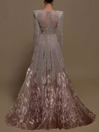 Deep v exquisite feather party elegant ladies dress
