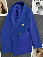 Classic Blazer Solid Color Leisure Cotton Coat for Women