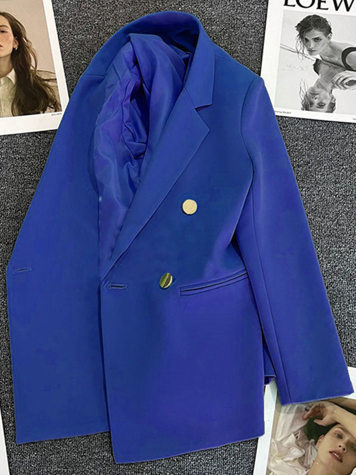 Classic Blazer Solid Color Leisure Cotton Coat for Women
