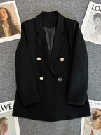 Classic Blazer Solid Color Leisure Cotton Coat for Women