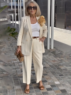 2Pcs Elegant Suit Pants Two-Piece Suit Jacket