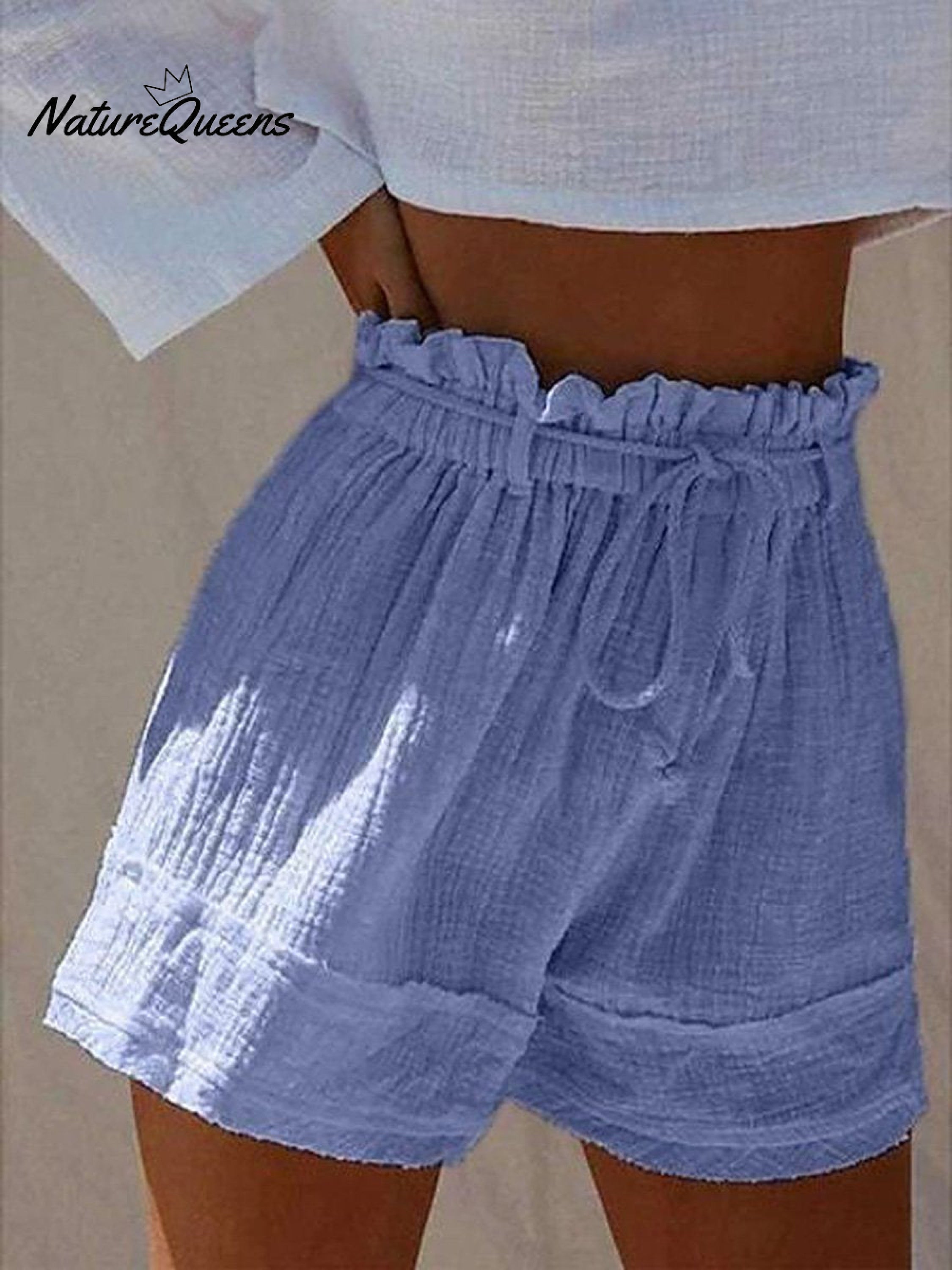Solid Color Loose Casual Shorts