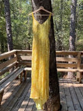shiny Sequinned Flower Sleeveless Spaghetti-Neck Mesh Maxi Dresses Fairytale Dress