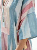 Casual Long Sleeve V-Neck Digital Printing Women's Dress Long Dress