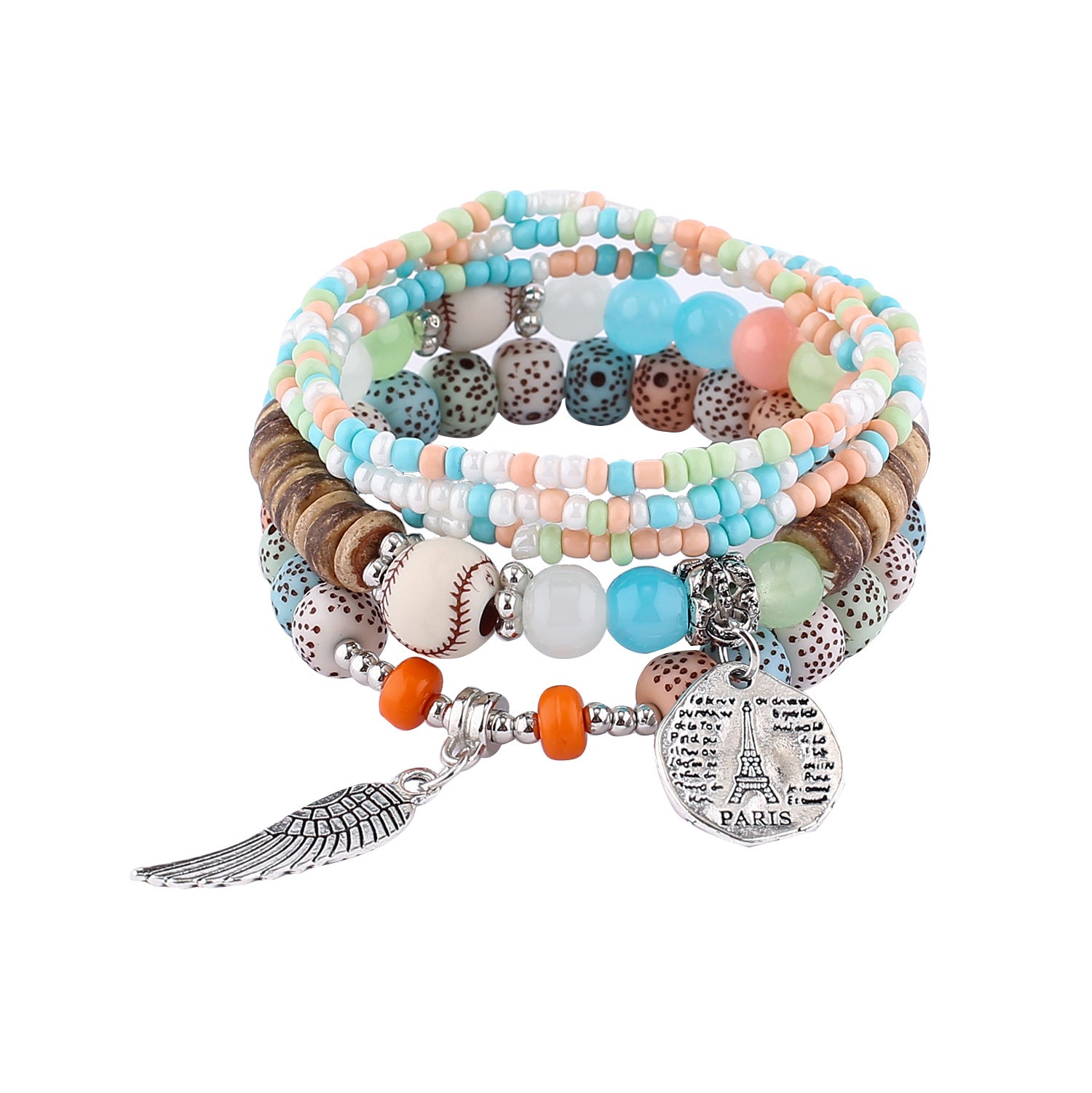 Bracelet Color Bohemian Multi-Layer Stretch Bead Bracelet Ornament