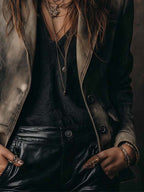 Vintage Fade Pure Cotton Denim Blazer