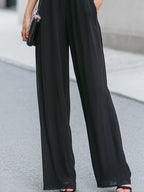 Lace-Trim V-Neck Cami Wide-Leg Jumpsuit