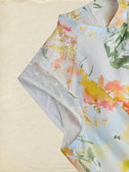 Maxi Cotton Dress, Sleeveless, V Neck, Floral, Lace, Vintage, White