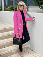 Classic Blazer Solid Color Leisure Cotton Coat for Women