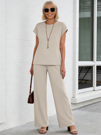 2Pcs Casual Suit Spring Vacation Beach Travel Wear Casual Cruise Fashion