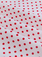 Cotton Maxi Dress, Short Sleeve, Square neck, Polka Dots, Vintage, White,Pure cotton