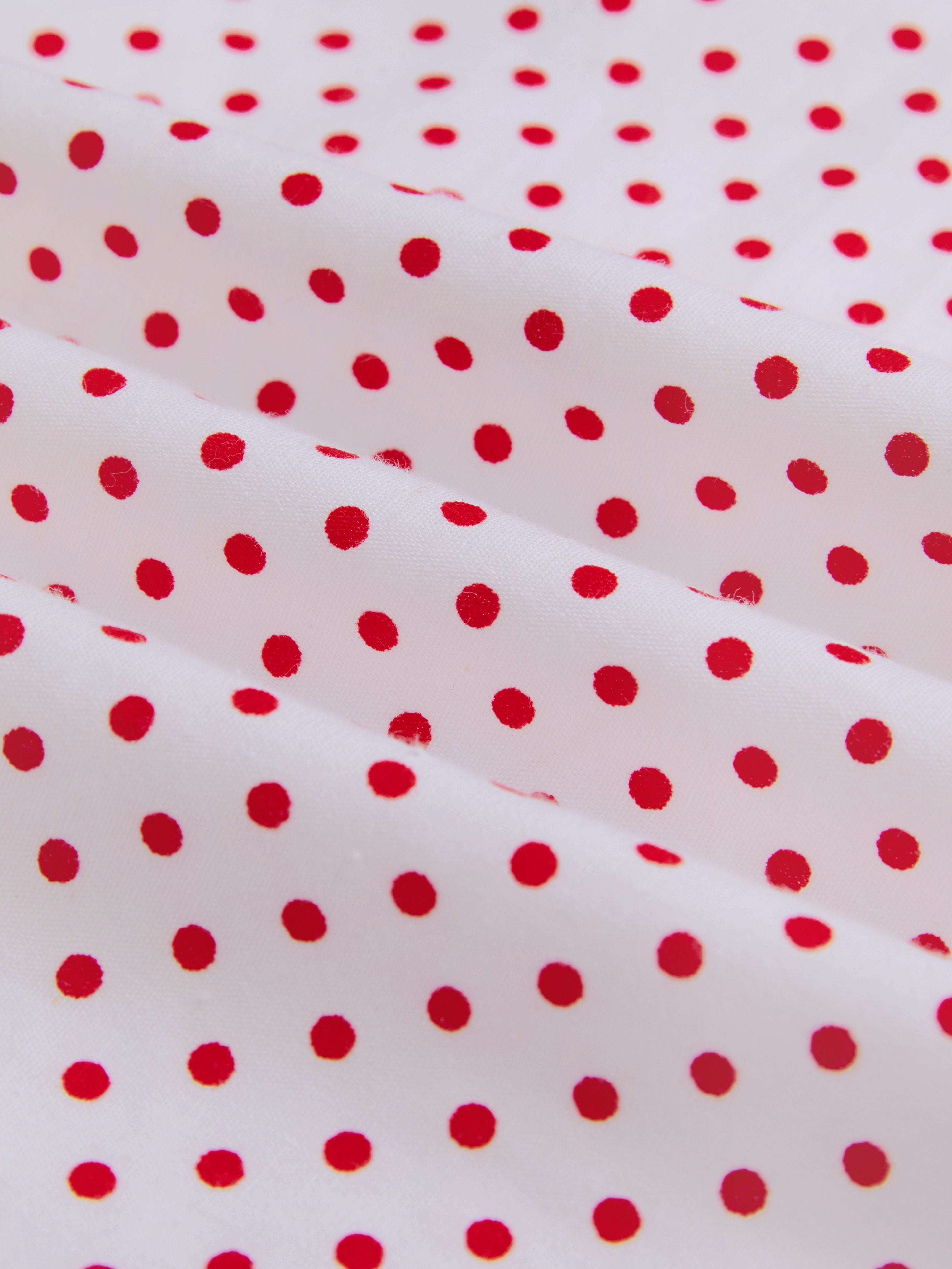 Cotton Maxi Dress, Short Sleeve, Square neck, Polka Dots, Vintage, White,Pure cotton