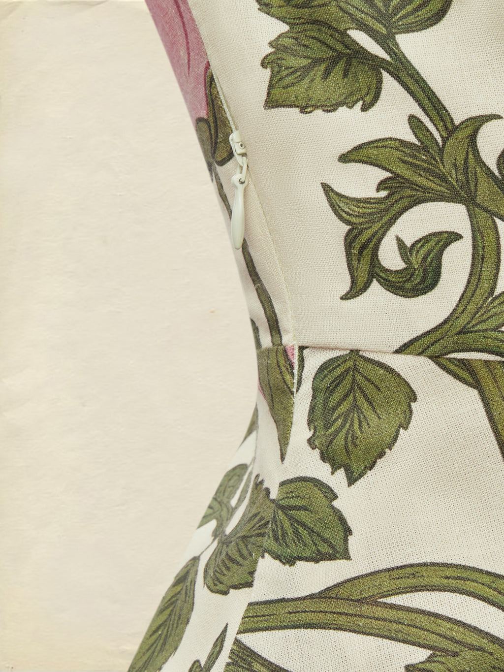(SIZE:XS-XXL) Midi Linen Dress , Cap Sleeves, Shawl Collar, Floral, Button Design, Vintage, Green