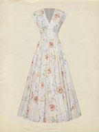 Maxi Cotton Dress, Cap Sleeves, V Neck, Floral, Lace, Vintage, Red