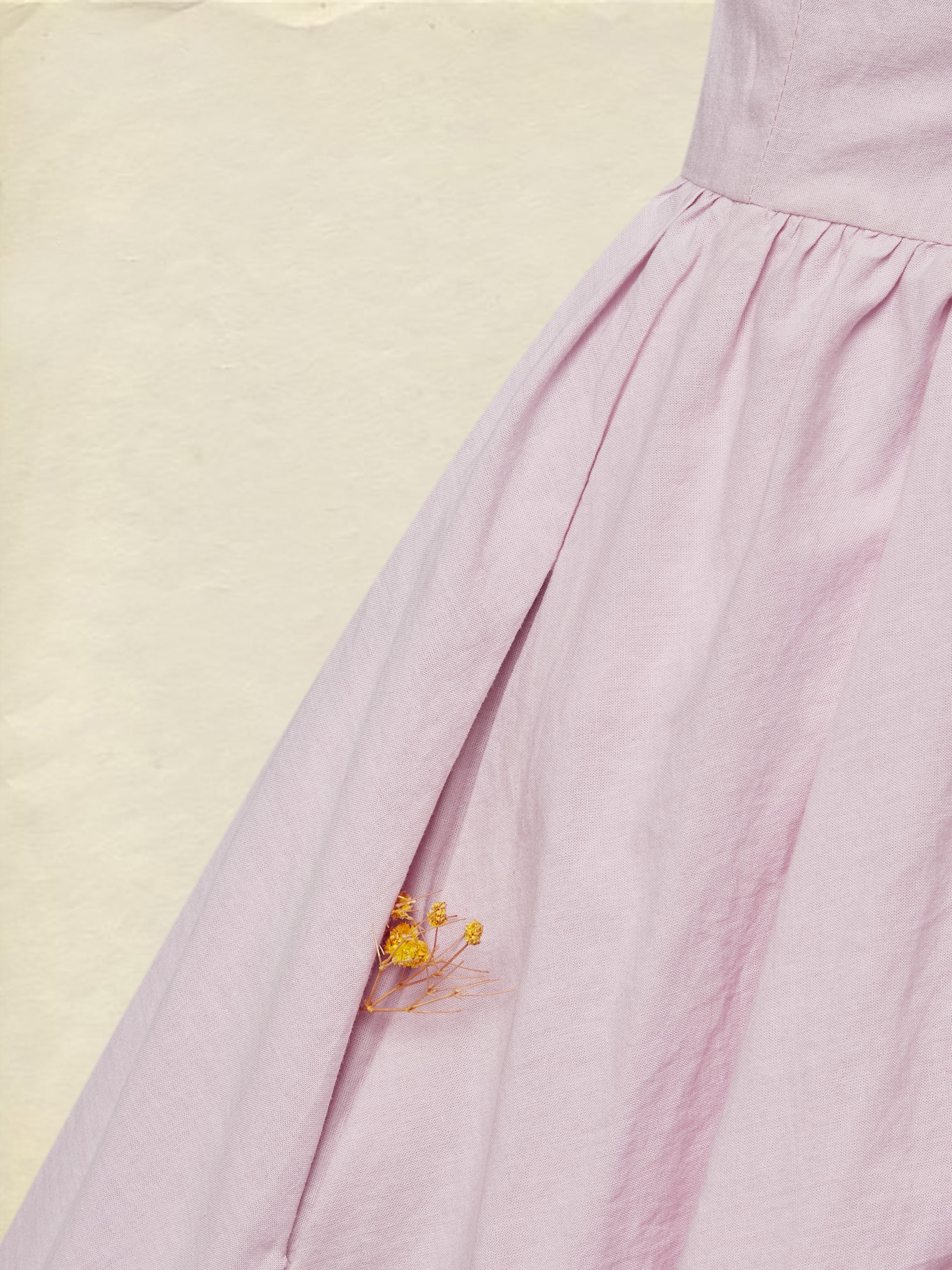 Cotton Maxi Dress, Short Sleeve, V neck, Plain, Vintage, Purple