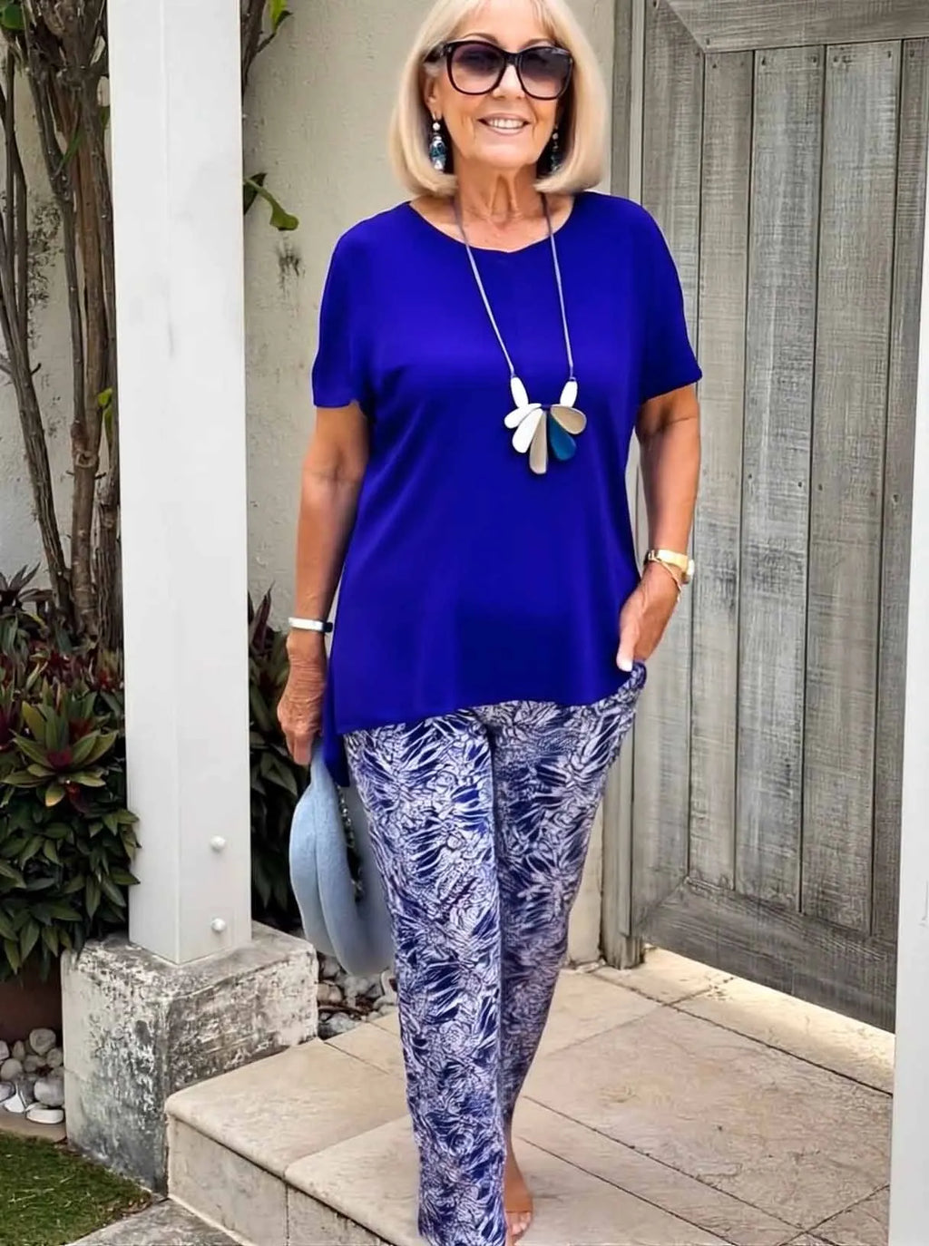 Vacation Two Piece Set Casual Holiday Loose Suit Two Piece Seaside Suit Holiday Clothing Sun Protection Suit
