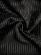Black Pinstripe Suspender Wide-Leg Jumpsuit