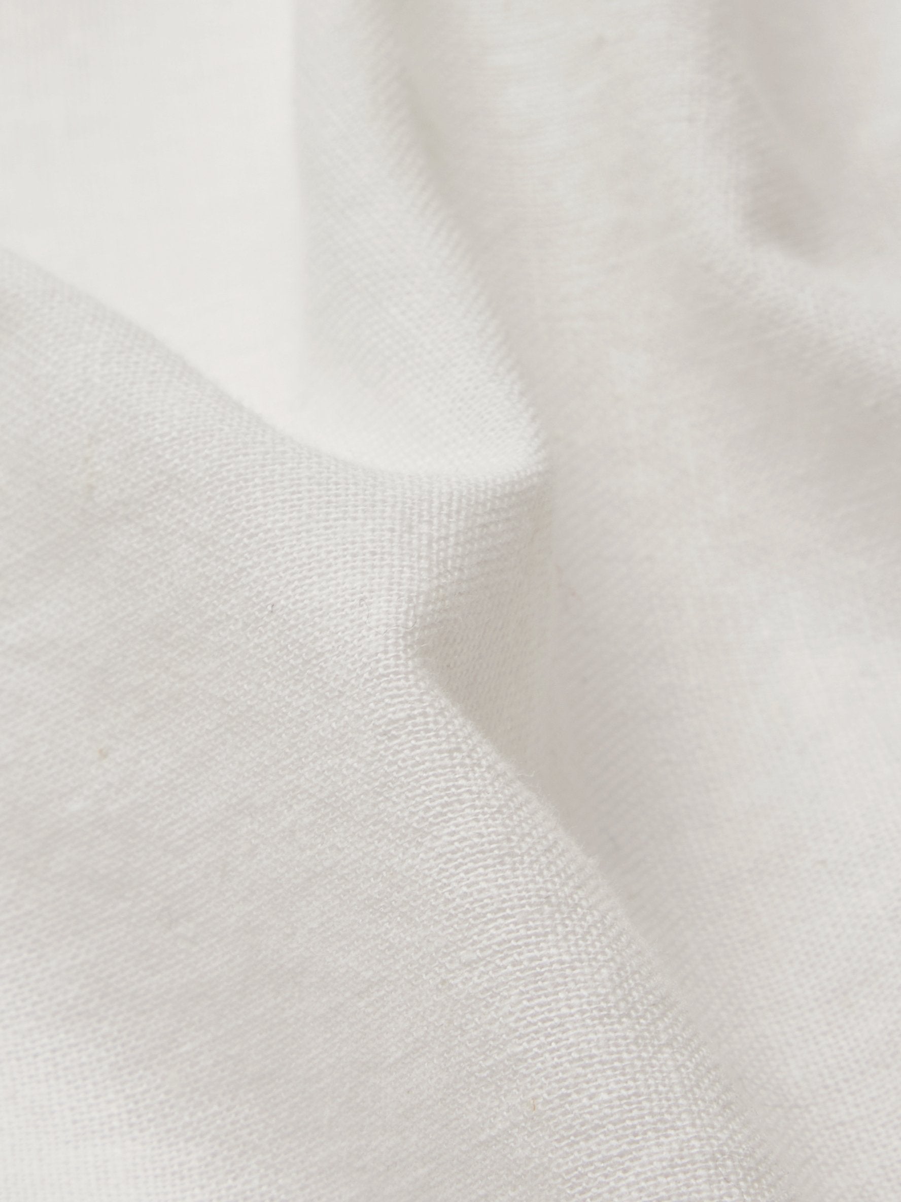 Maxi Linen Dress , Cap Sleeves, V Neck, Plain, Lace, Vintage, White