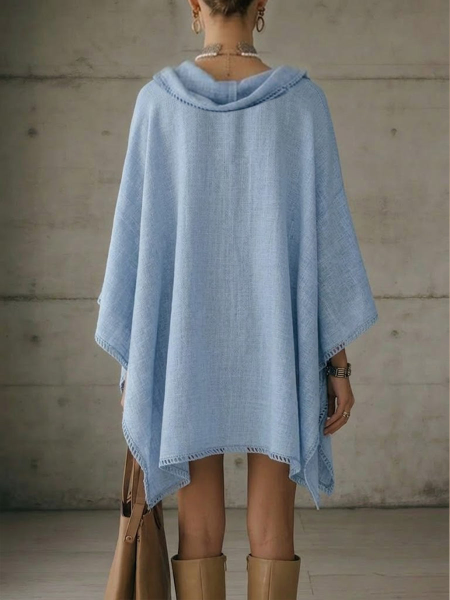 Loose-fit Casual Linen & Cotton Top With Spliced cutouts And Webbing Trim