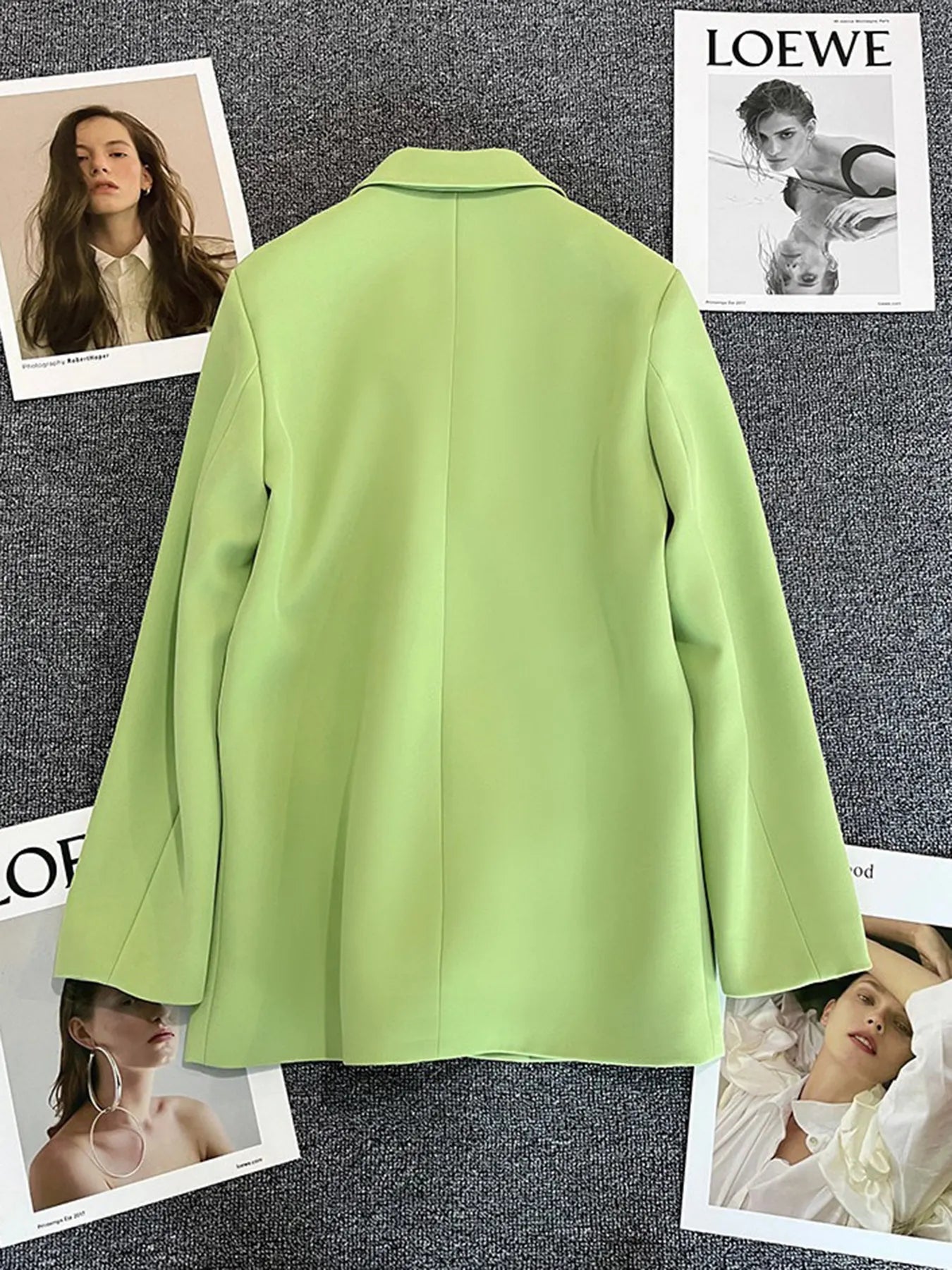 Classic Blazer Solid Color Leisure Cotton Coat for Women