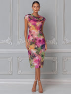 Floral Impressionist Sheath Dress