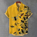 Men's Bees Nature Insect Art Print Casual Shirt
