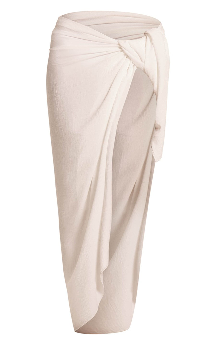 White Linen Look Rectangle Sarong