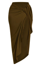 Khaki Linen Look Rectangle Sarong