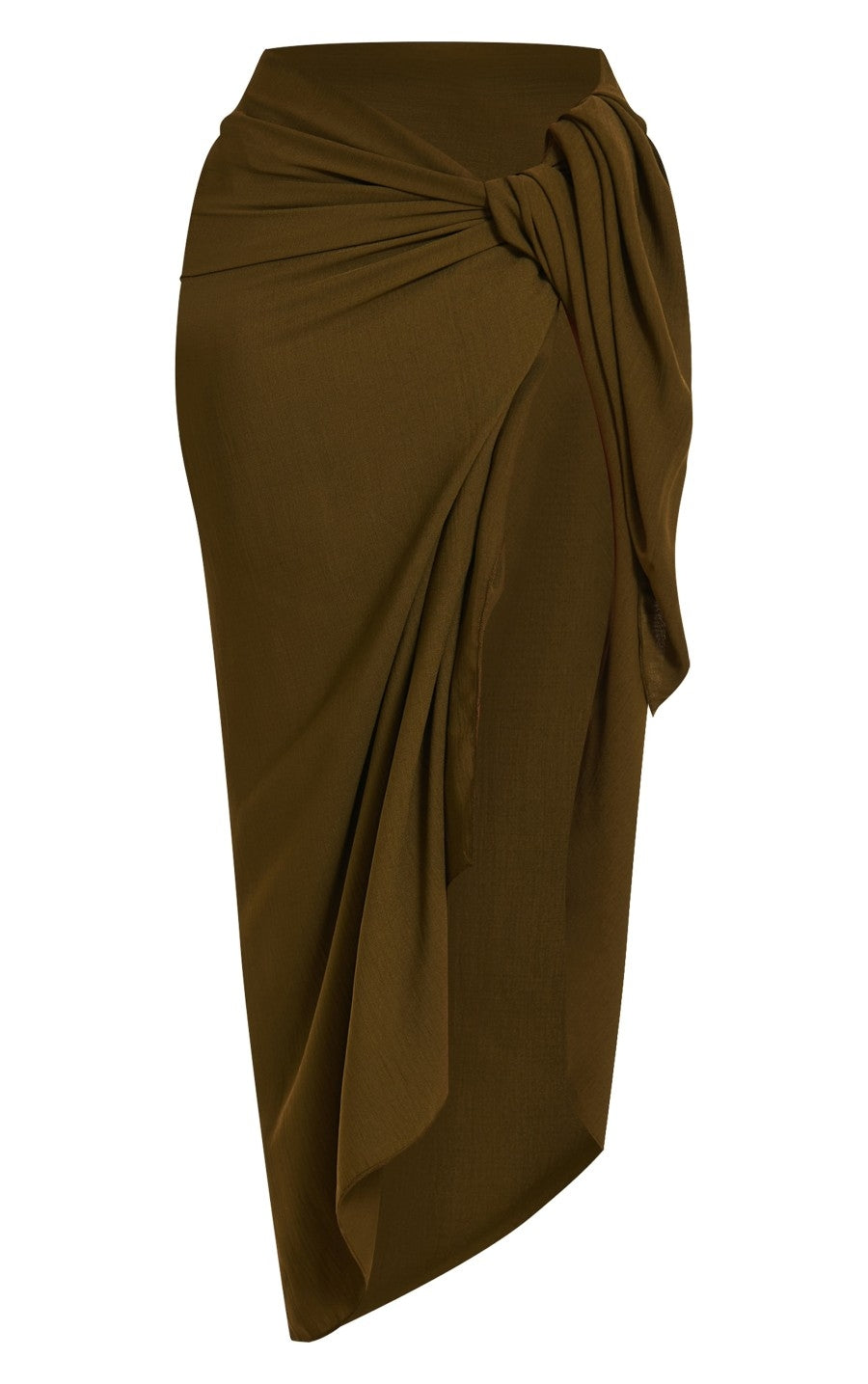 Khaki Linen Look Rectangle Sarong
