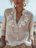 Bohemian Casual Women's Linen Shirt
