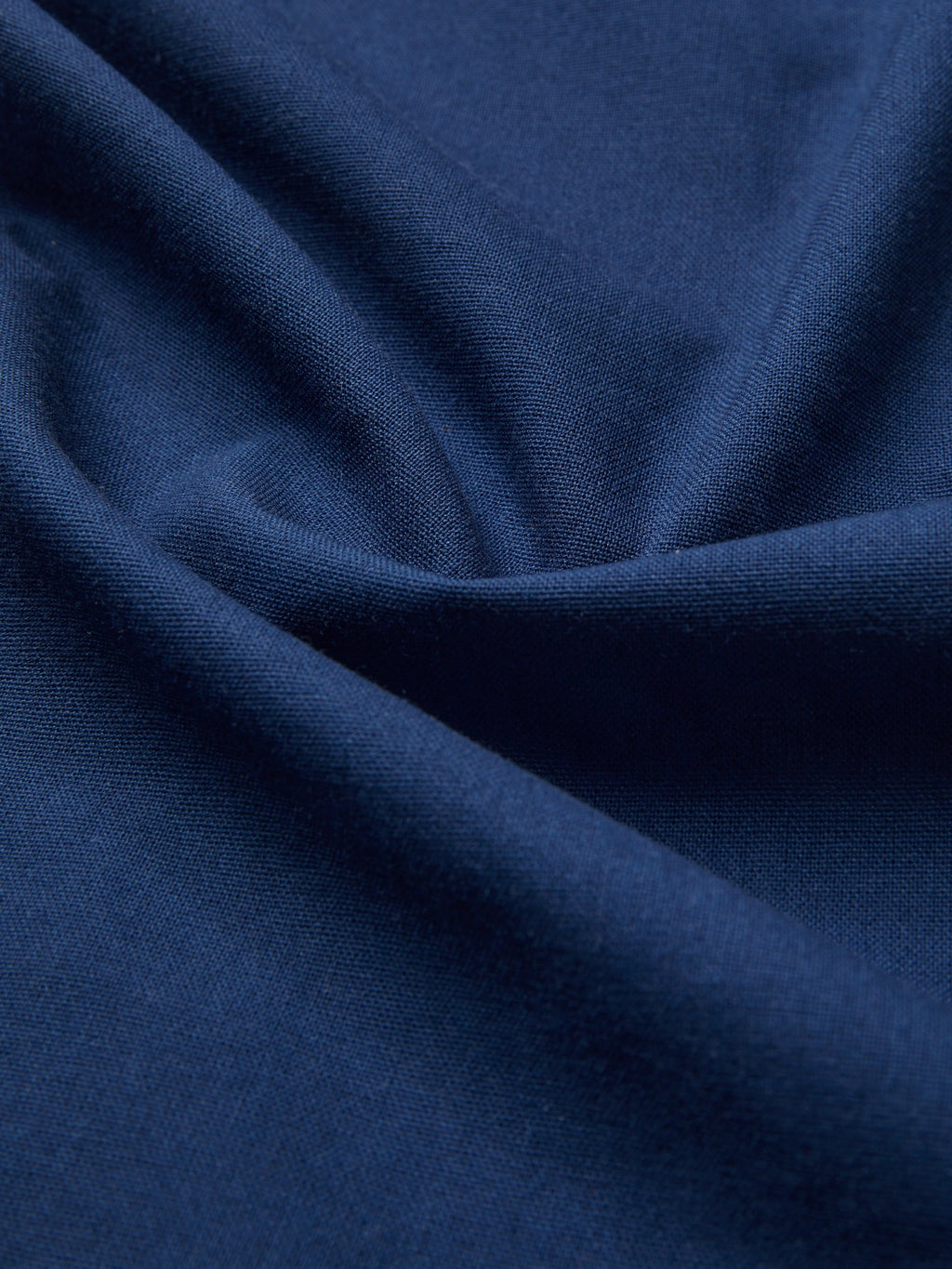 Midi Linen Dress, Half Sleeve, Shawl Collar, Plain, Button Design, Vintage, Dark Blue