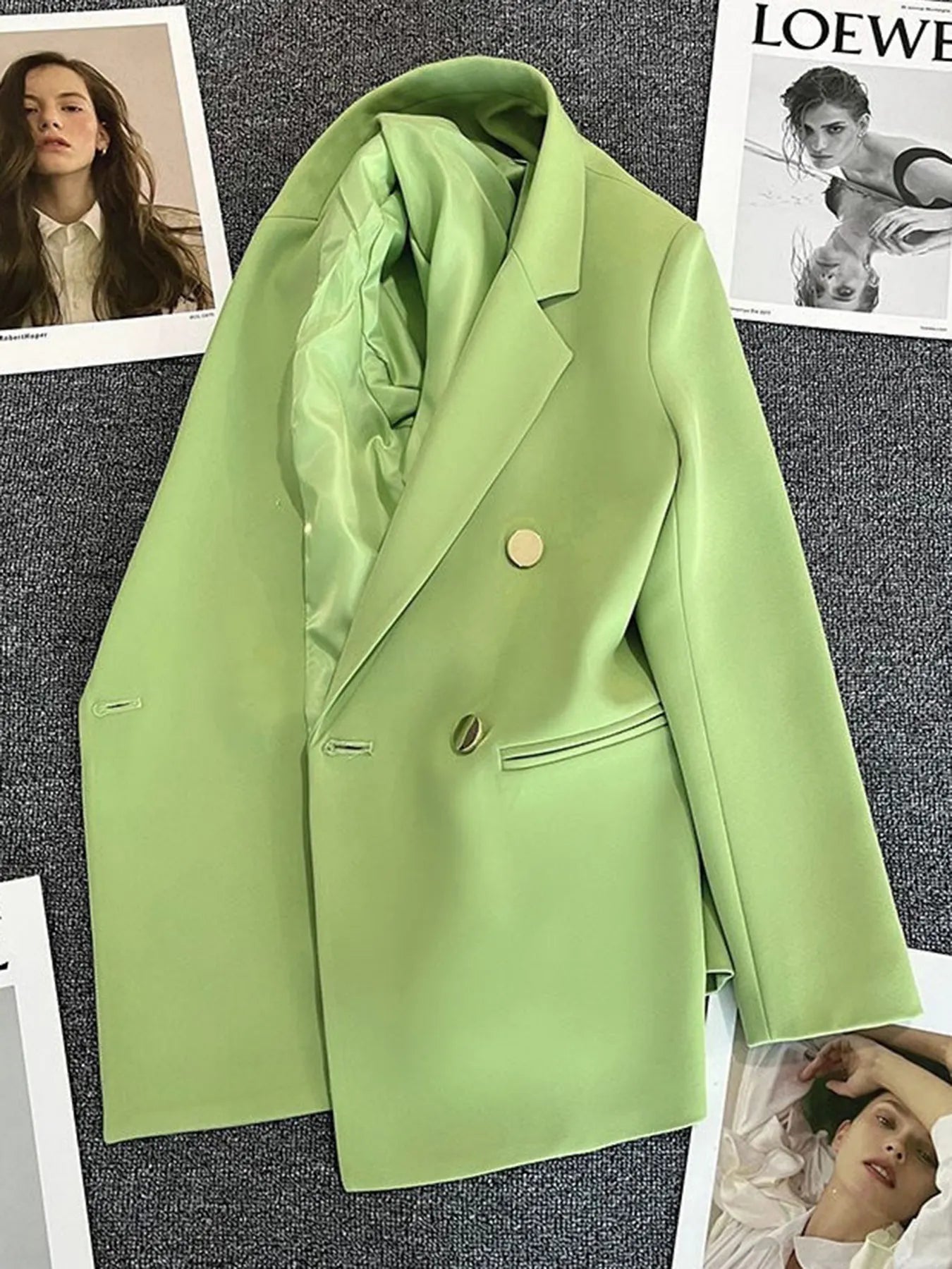 Classic Blazer Solid Color Leisure Cotton Coat for Women