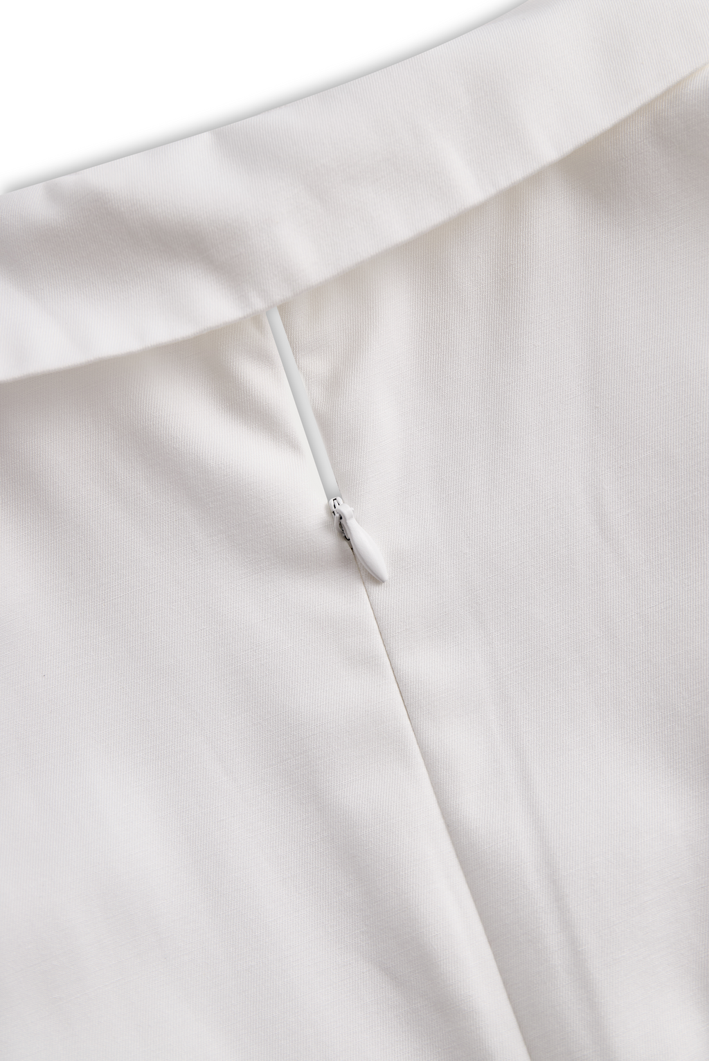White Pleated Mini Shirt Dress