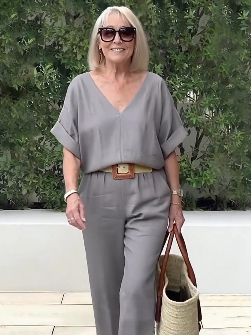 Cotton and Linen Two-piece Button Style Casual and Soft