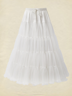 Jane Collection - Multi-Layered Petticoat for Effortless Volume-White