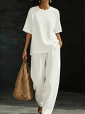 Women's 100% Cotton Two-Piece Set