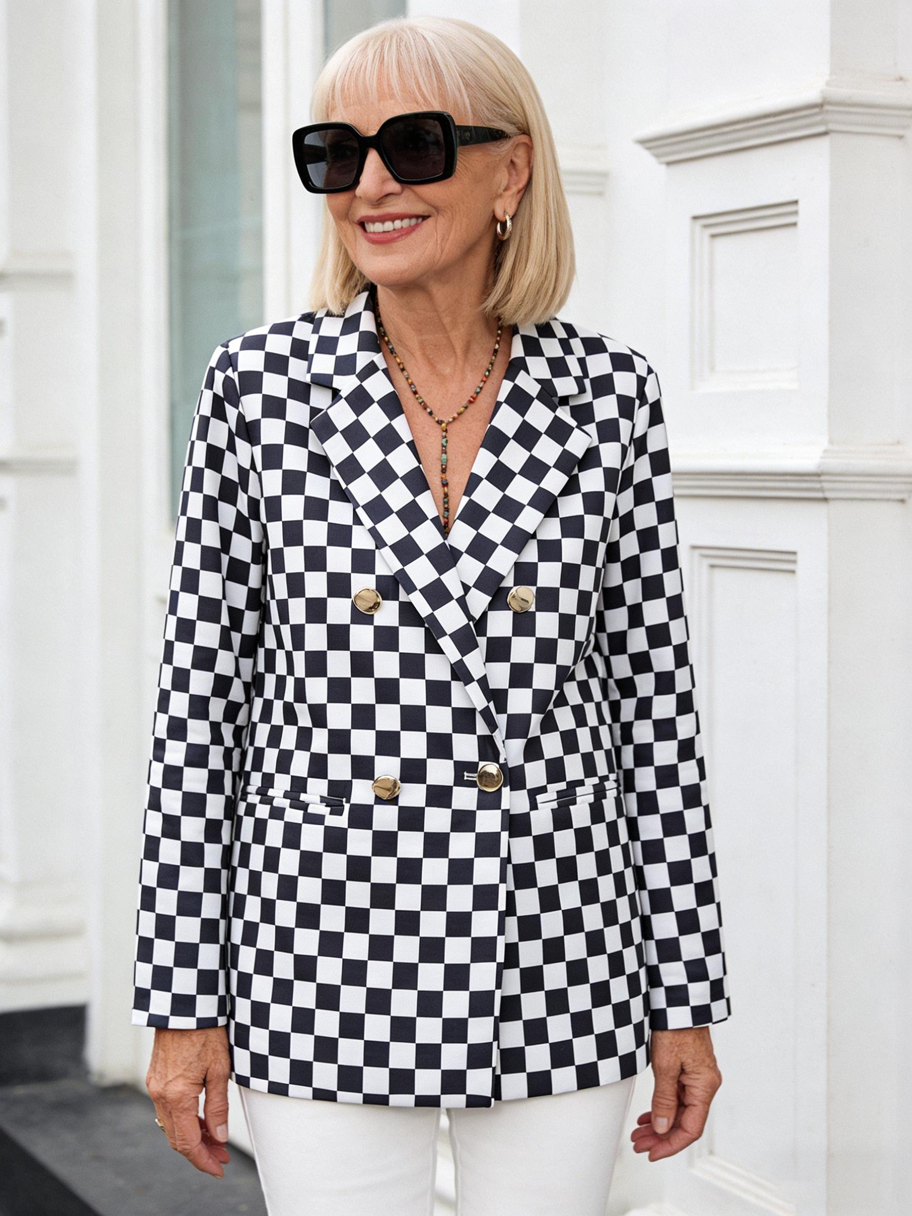 Classic Blazer Solid Color Leisure Cotton Coat for Women
