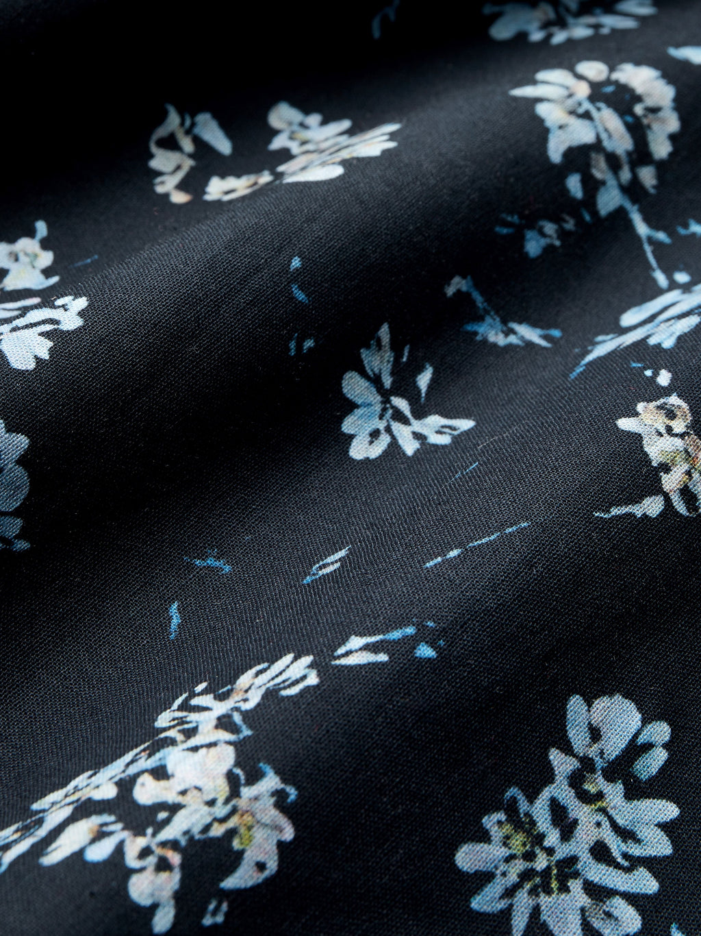 Linen Maxi Dress, V neck,  Floral, Daily, Short Sleeve, Blue