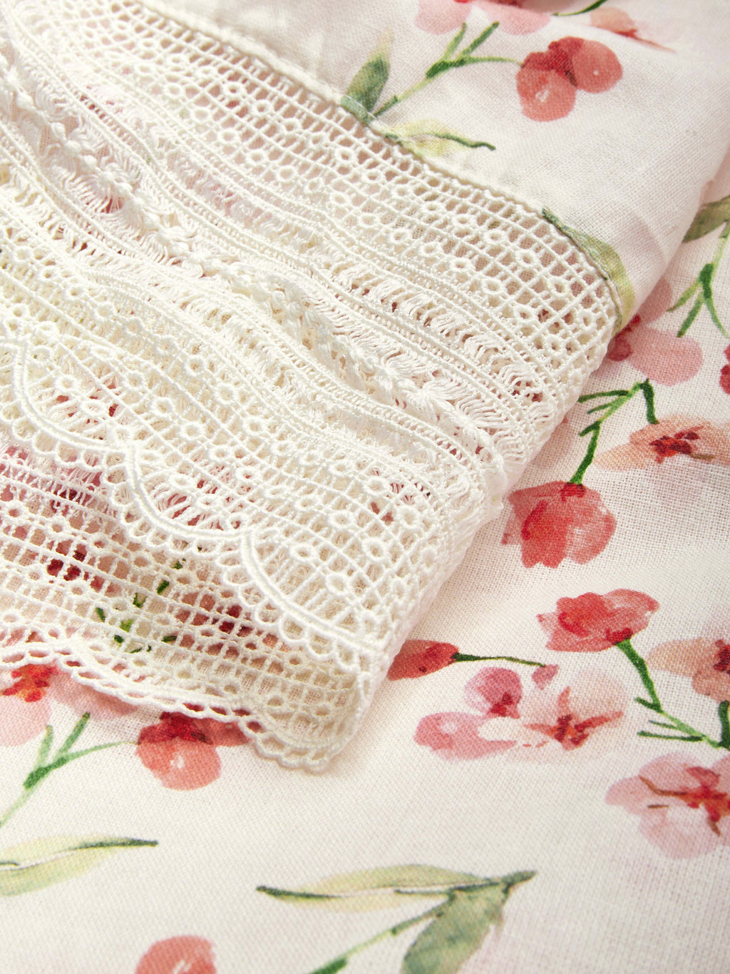 (SIZE:XS-XXL) Linen Maxi Dress, Short Sleeve, Lace Collar, Floral, Vintage, White