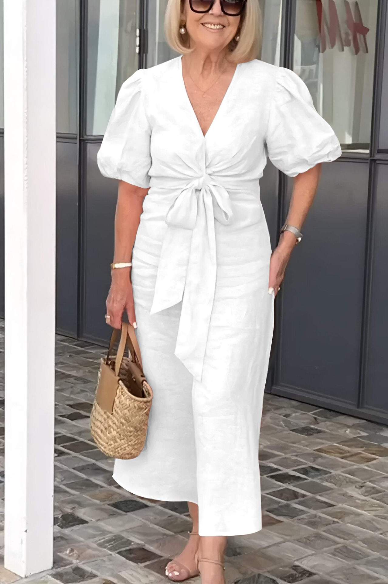 Bow Elegant Tunic Dress