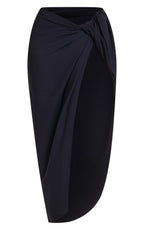 Navy Floaty Woven Rectangle Sarong