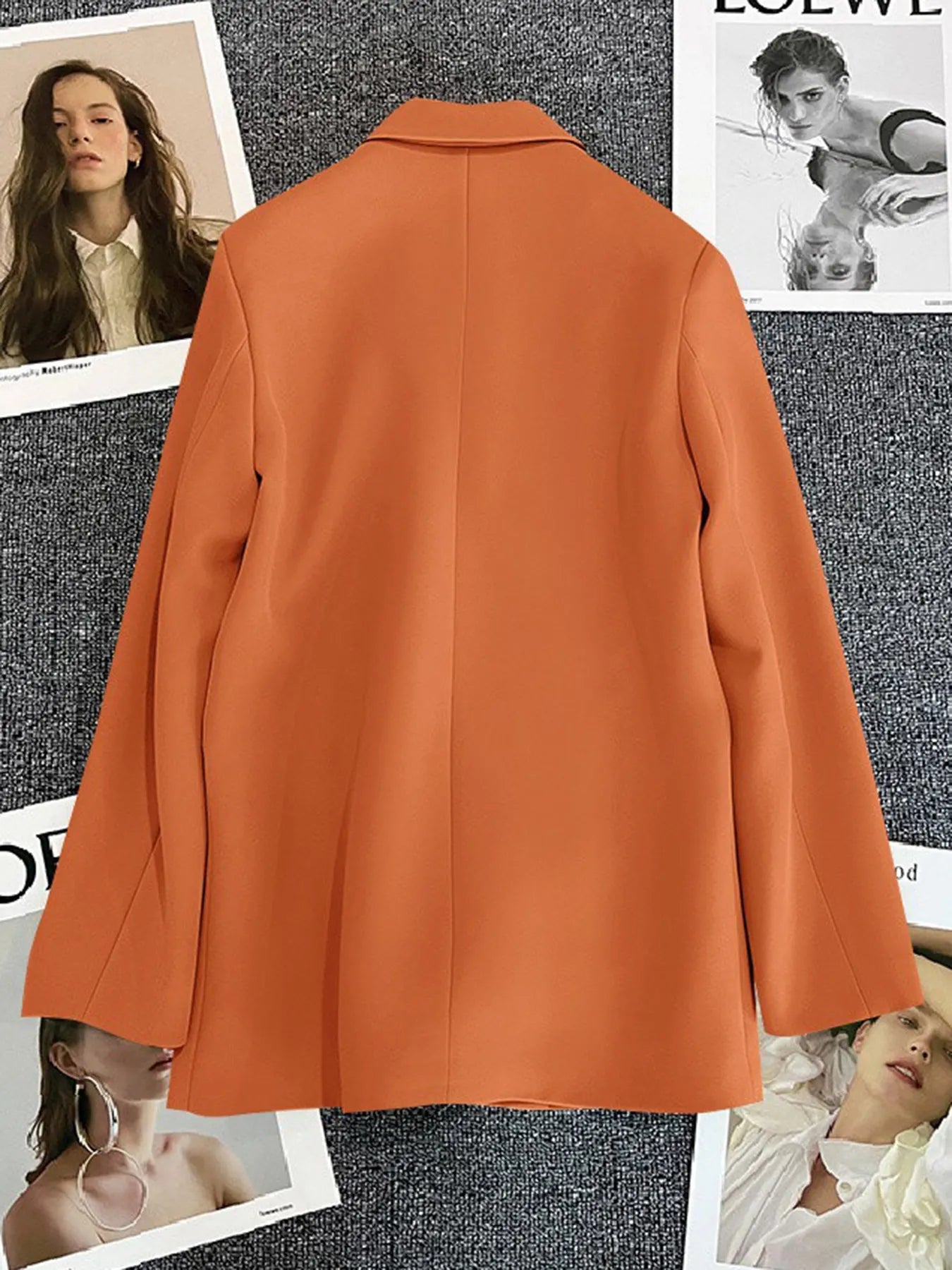 Classic Blazer Solid Color Leisure Cotton Coat for Women
