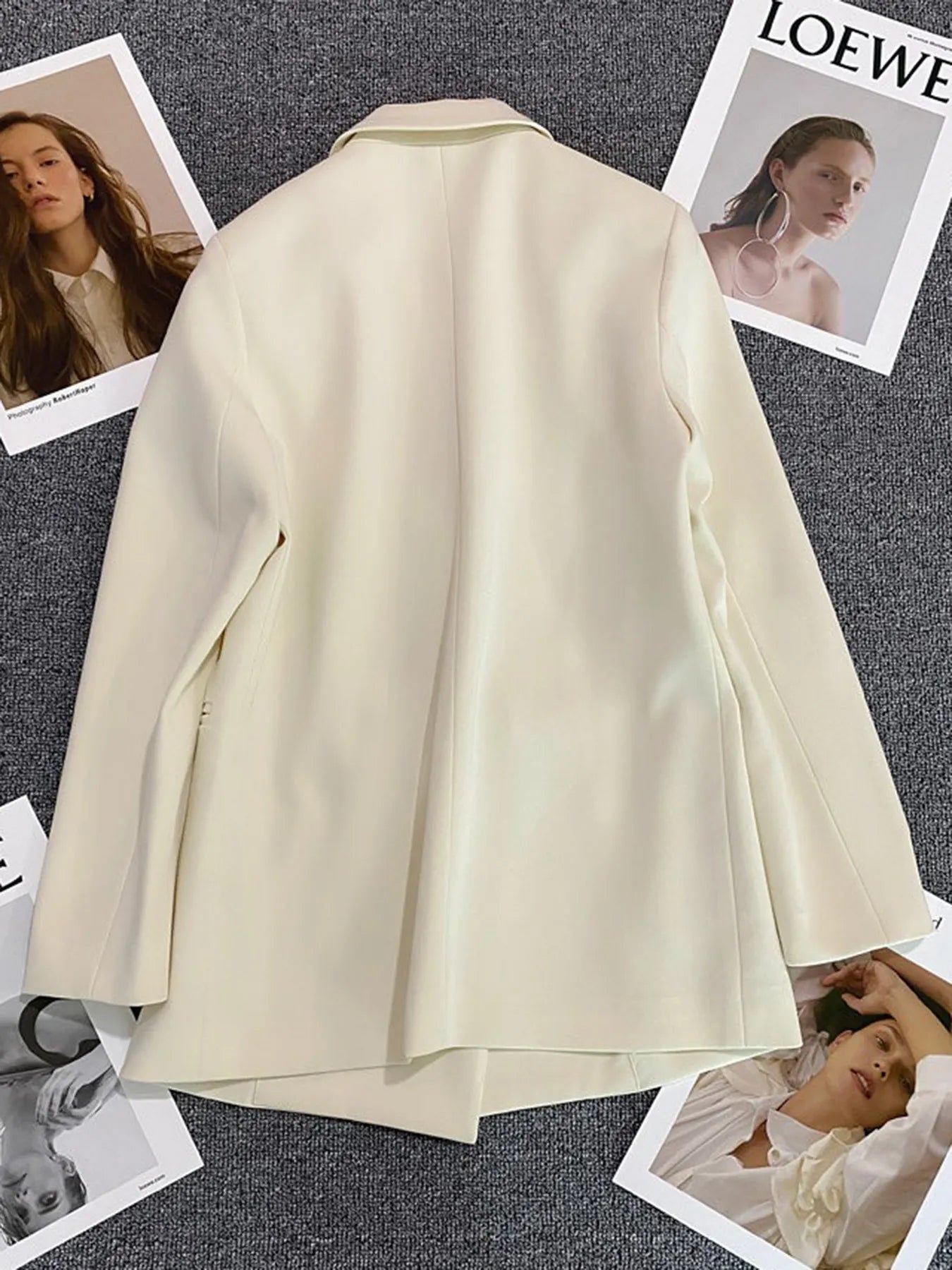 Classic Blazer Solid Color Leisure Cotton Coat for Women
