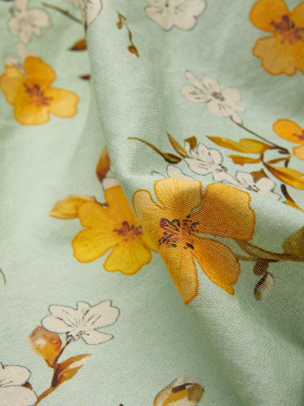 Midi Linen Dress , Sleeveless, Halter, Floral, Pocket Design, Vacation, Vintage, Green