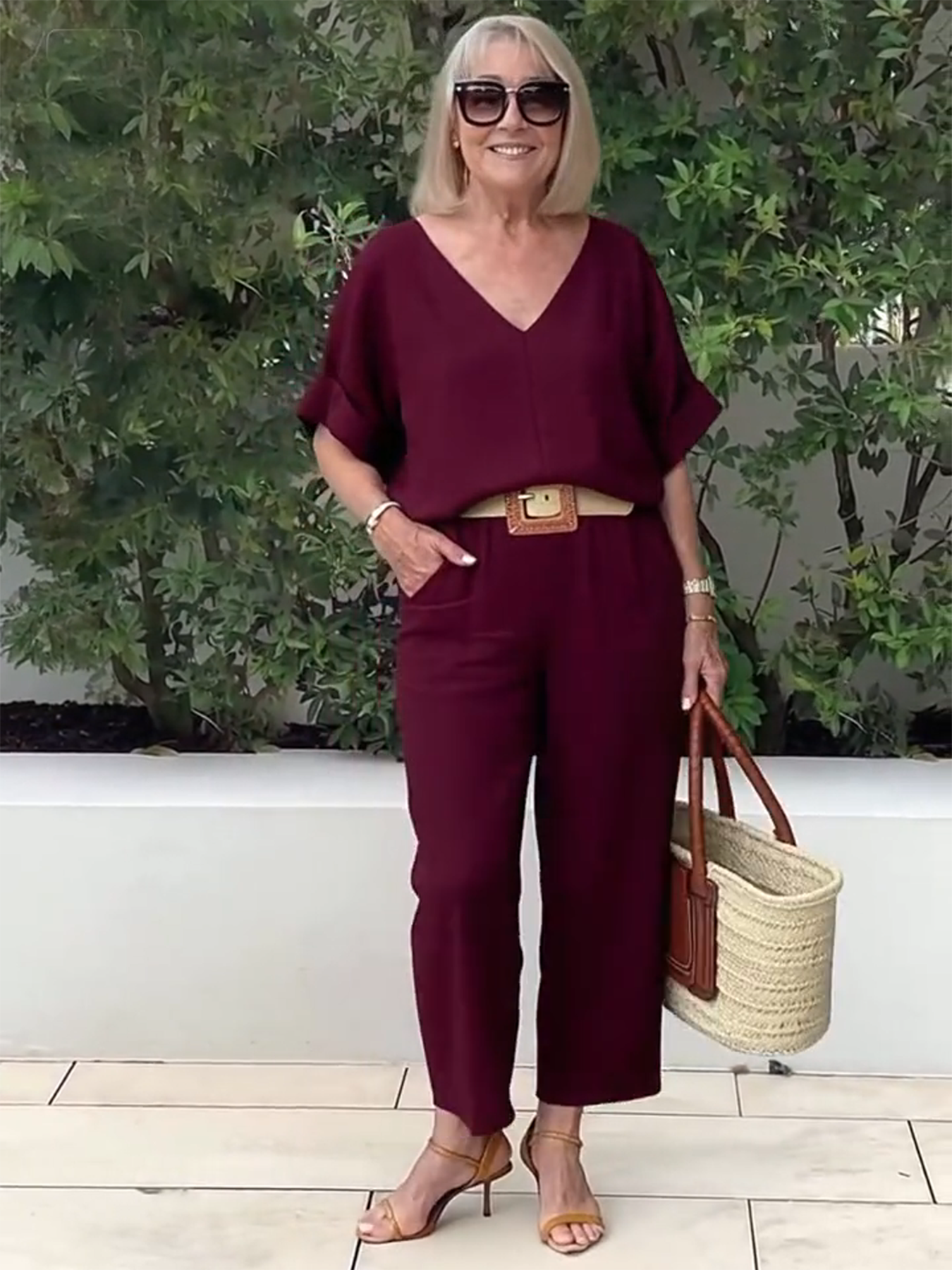 Cotton and Linen Two-piece Button Style Casual and Soft