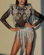 Elegant and stylish fringed jumpsuit for women