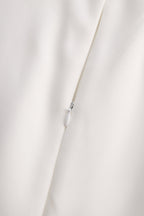 Elegant White Keyhole Pencil Dress