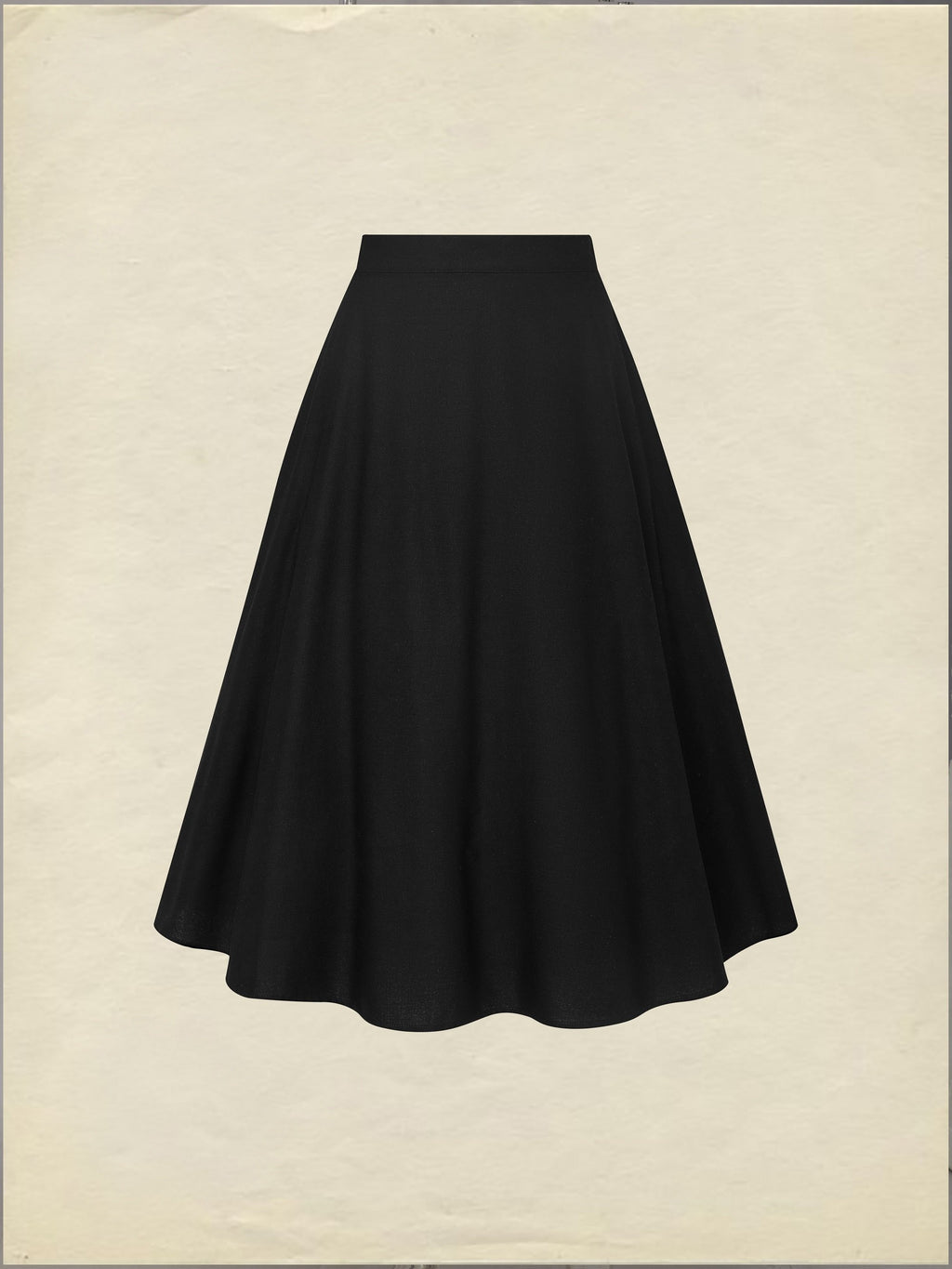Midi Linen Skirt Set, Long Sleeves, Lapel Collar, Plain, Button Design, Vintage, White