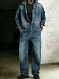 Men’s Cotton One Piece Denim Jumpsuit